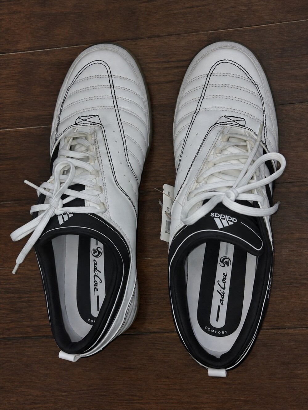 NWT Adidas adiCORE III IN Indoor Soccer Shoes – White/Black – Size 9.5 US
